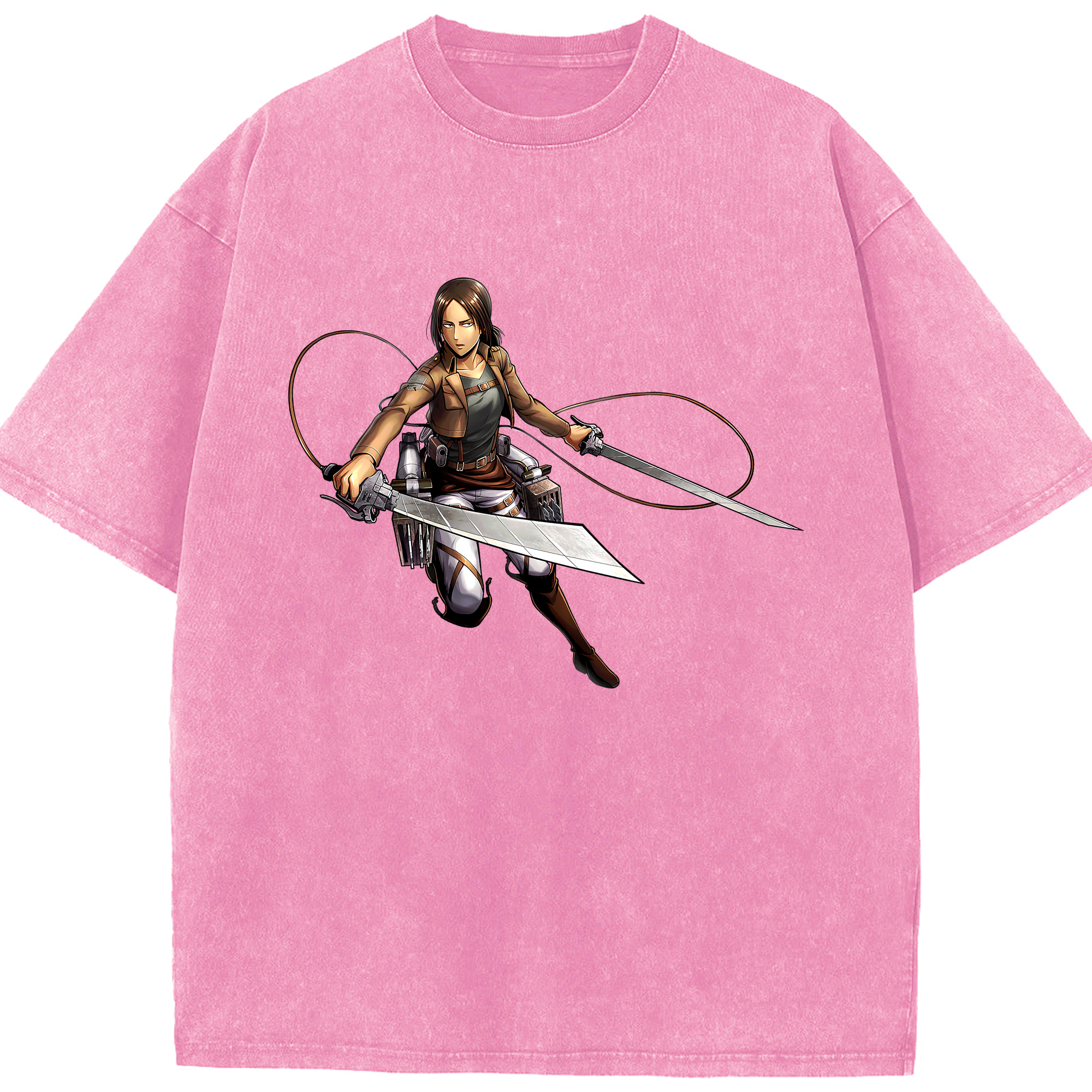 （画像用） 進撃の巨人 Attack on Titan 綿100% ヴィンテージ風 半袖Tシャツ（フロントプリント）